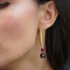 Pendientes Cyra burdeos modelo