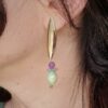 Pendientes Cyra morada modelo